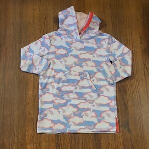 Mini Boden Toweling Cloud And Unicorn Print Kids Swim Coverup